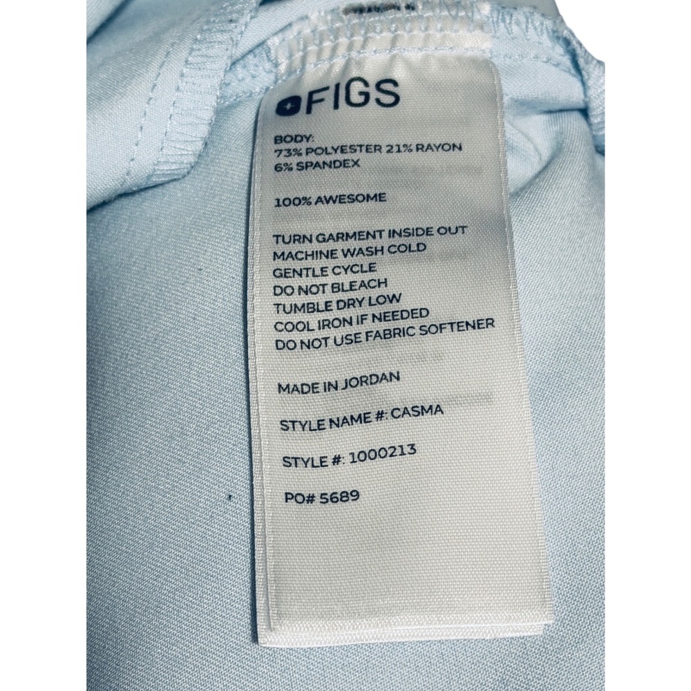 FIGS Casma Three Pocket Scrub Top Light Blue V-Neck Technical Collection Women L - Picture 4 of 4